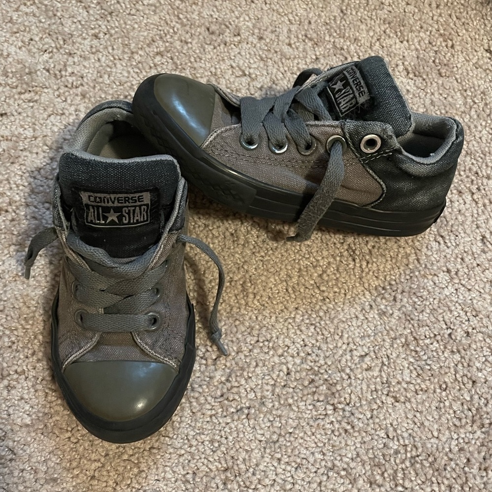 Boys Gray Converse Shoes
